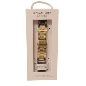 Michael Kors Access Gold Tortoise Apple Watch Band 38mm 40mm New